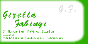 gizella fabinyi business card